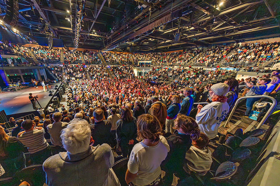 MORE THAN 270 PEOPLE WALKED FORWARD at the invitation to make life-changing decisions for Jesus Christ during the Gold Coast Look Up Celebration with Will Graham in Australia.